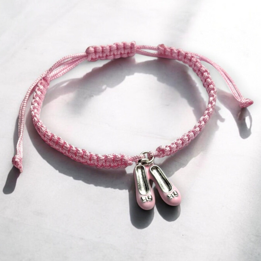 Girls Ballet Shoes Friendship Bracelet - Gift for Dancers