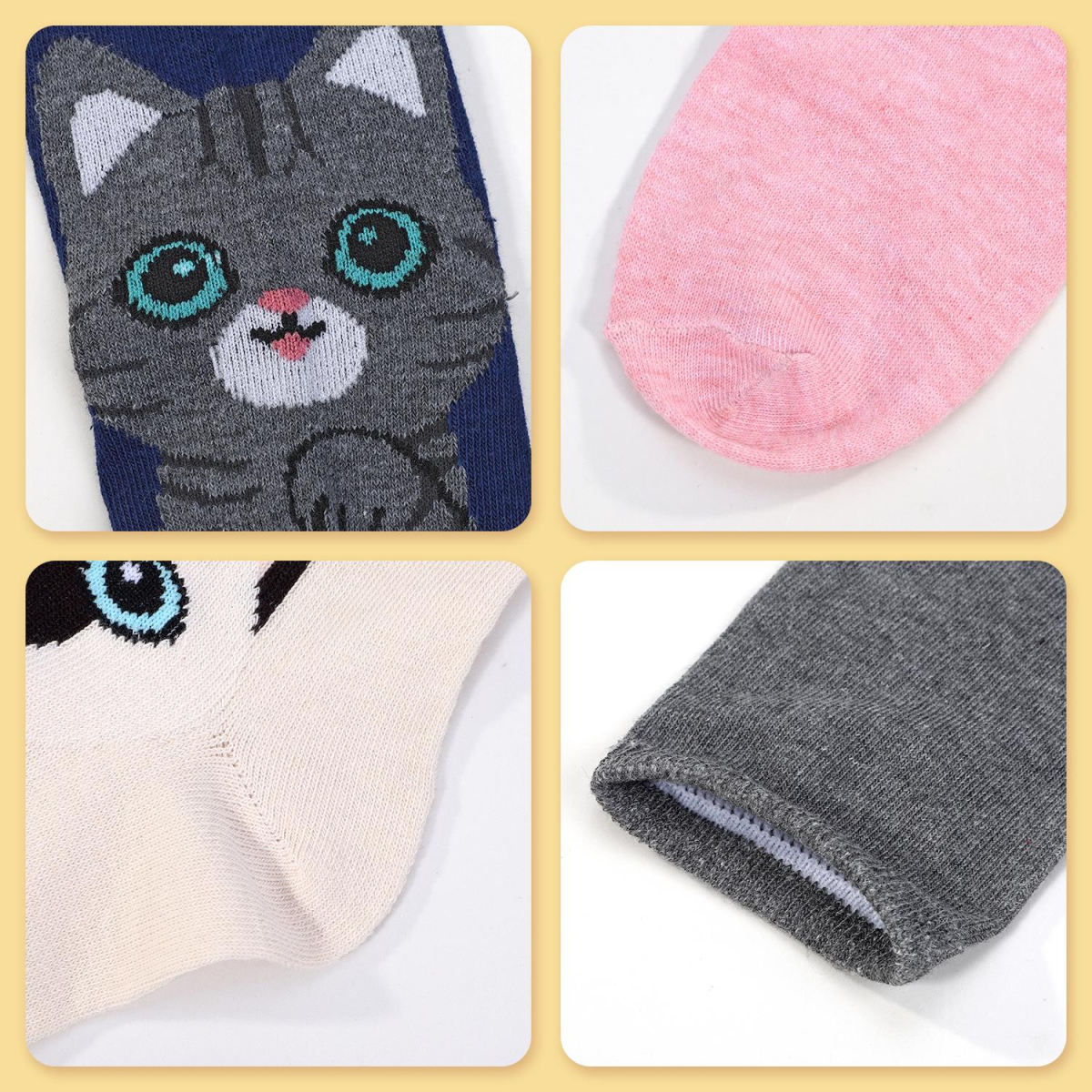 VINSANI KITTY SOCKS 5pk 1010418