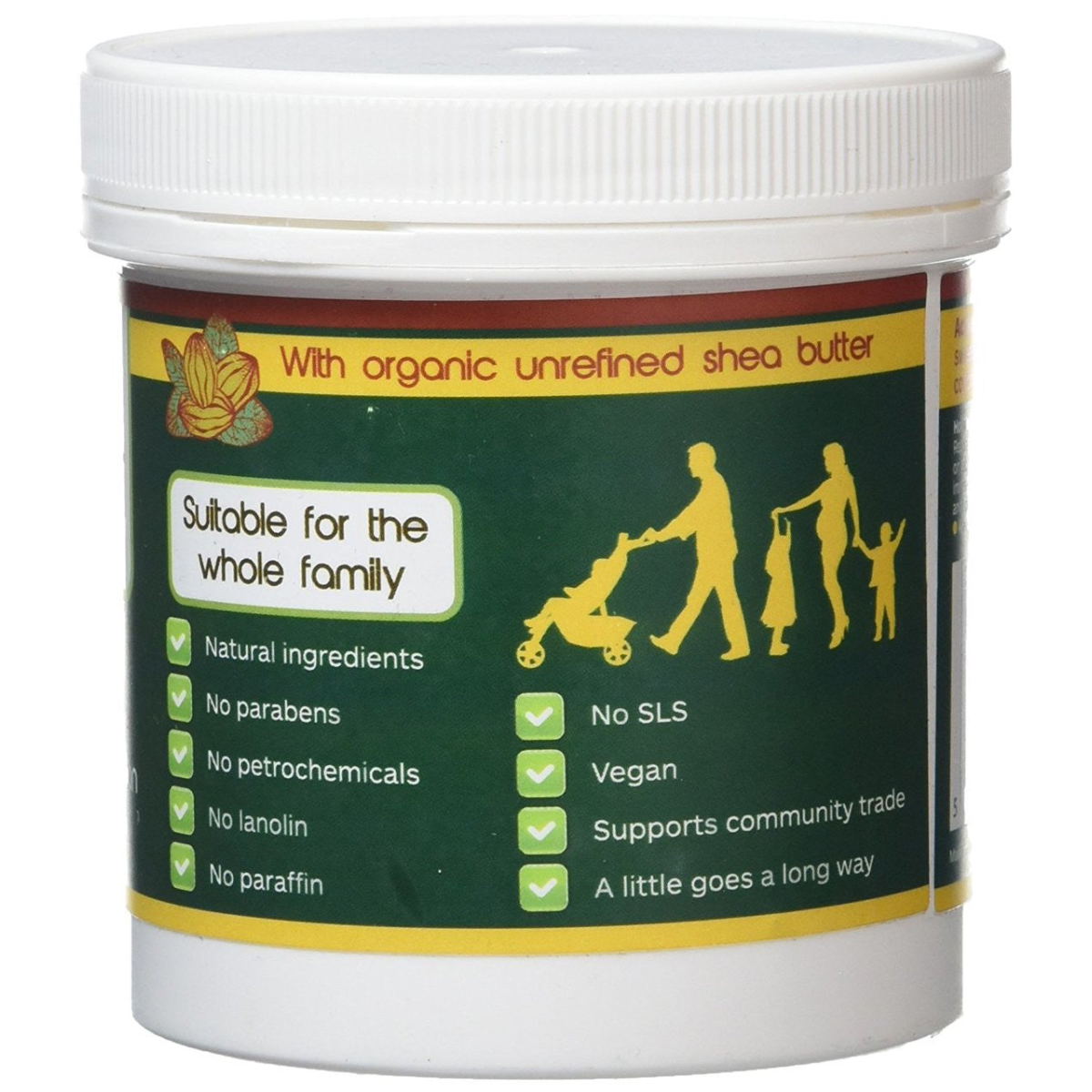 10  Pots of Sheaqueous Aqueous Cream with Organic Shea Butter, Almond Oil, cocoa butter, vitamin E. A natural aqueous cream for very dry skin, for Sensitive Skin, Children, Eczema prone skin , Use in Pregnancy for expanding tummy NO ADDED FRAGRANCE