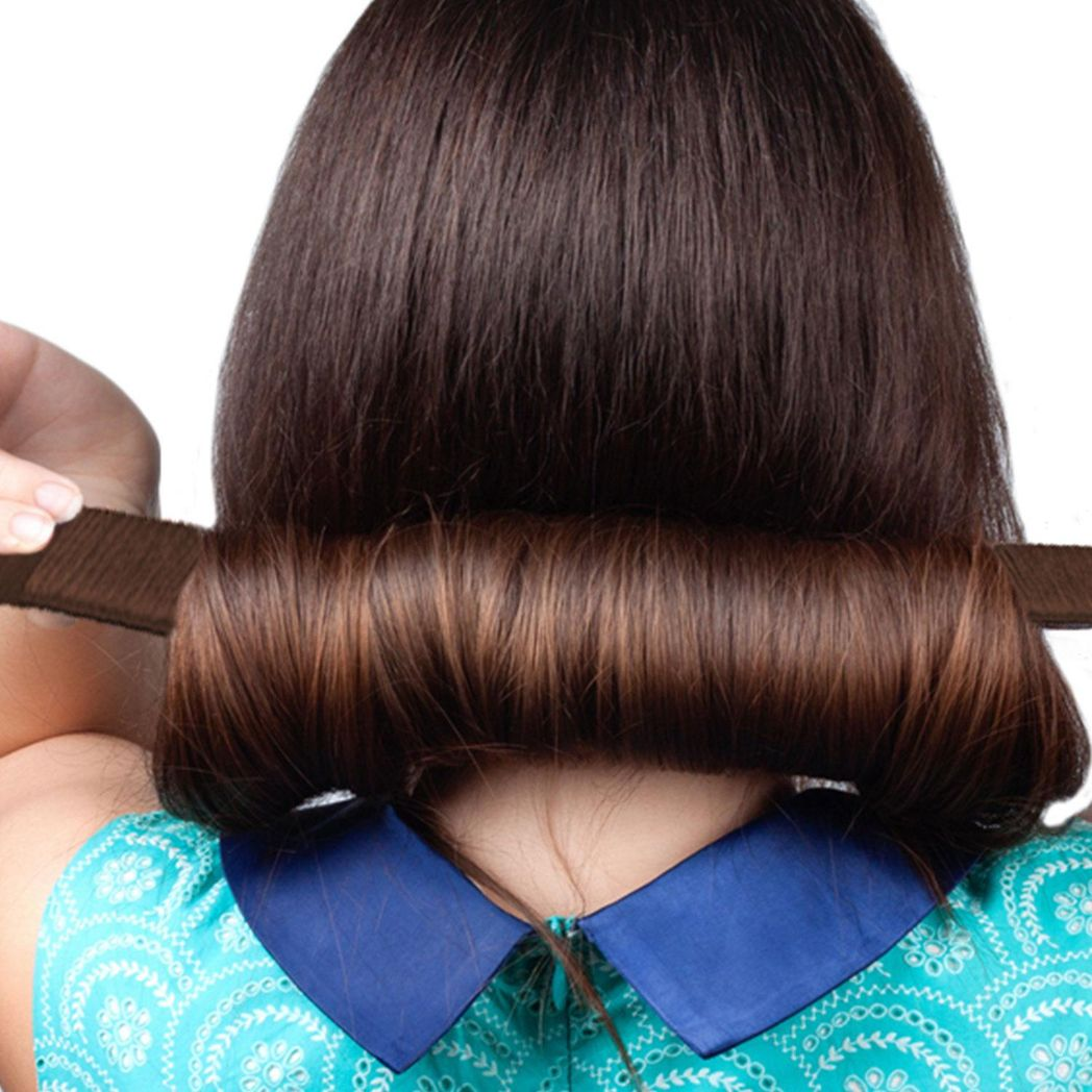 Women's Hair Styling Bun Maker Donut Former Twist Magic DIY Tool, Light Brown