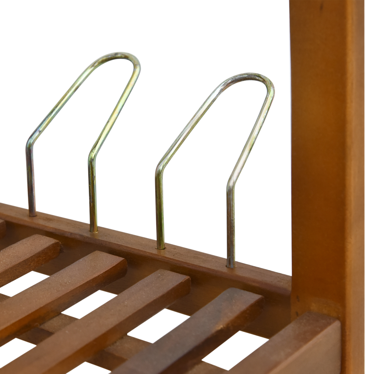 3-Tier Shoe Rack, Acacia Wooden2 Hangers, Holds up to 12 Pairs,