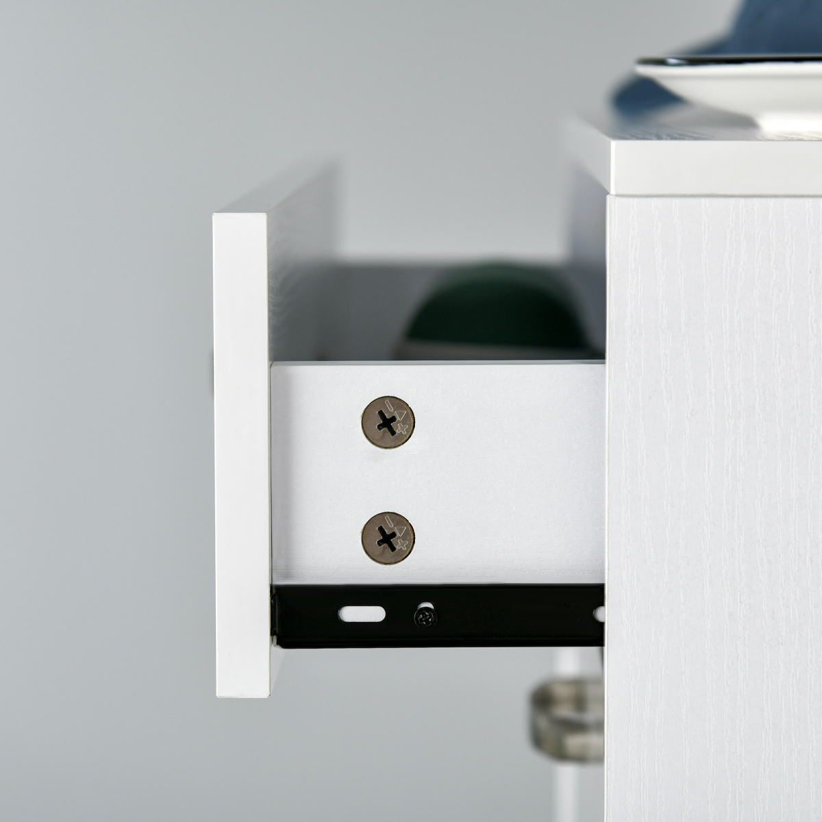 Shoe Cabinet 4 Drawers Storage with Flip Doors Shelves for 18 Pairs White