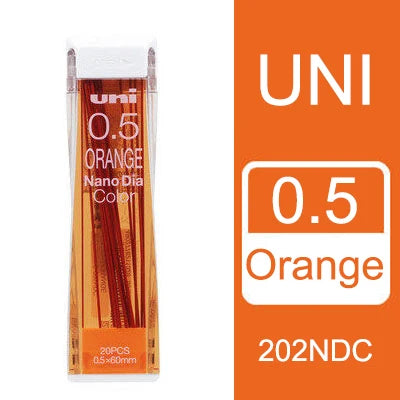 Japan Uni Nano Dia Color 0.5-202NDC Colored Mechanical Pencil Leads Refills 0.5mm Writing Supplies 202NDC Stationery