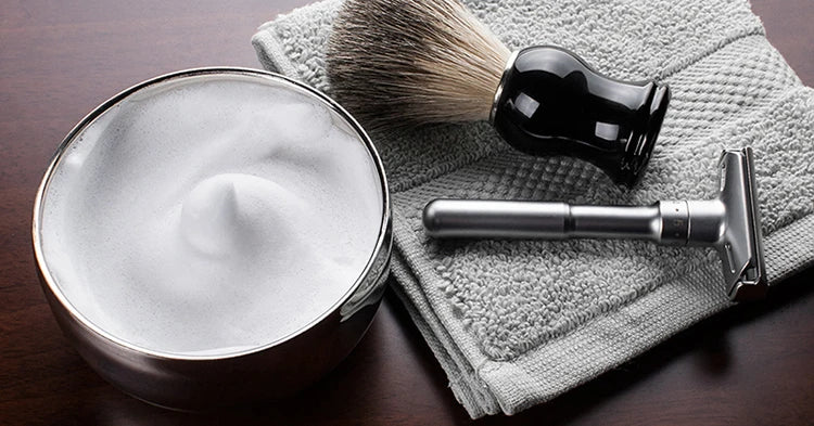 Qshave Man Pure Badger Hair Shaving Brush 100% Original for Razor Edge Safety Straight Classic Safety Razor 11.5cm x 5.2cm
