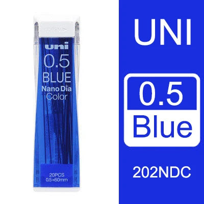 Japan Uni Nano Dia Color 0.5-202NDC Colored Mechanical Pencil Leads Refills 0.5mm Writing Supplies 202NDC Stationery