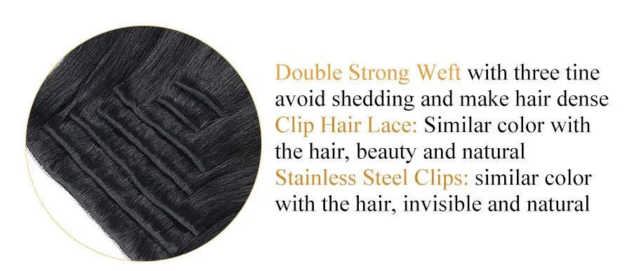 Doreen 160G 200G 240G Volume Series Brazilian Machine Remy Straight Clip In Human Hair Extensions Full Head 10Pcs 16 to 24 Inch