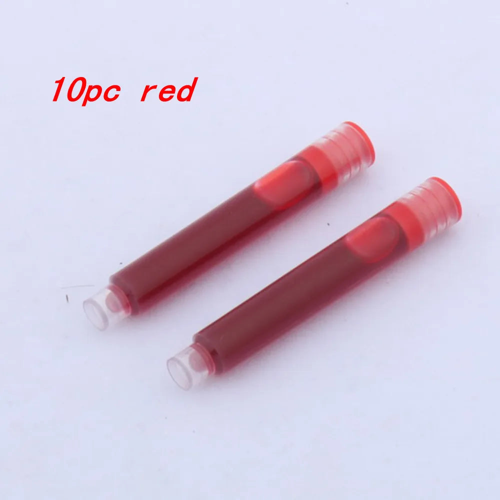 10pc 3.4mm Fountain Pen Ink refill Converter Pump Cartridges Pen ink BLUE color School Office Writing Supplies