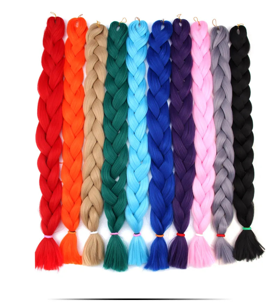 Super Long 165G 200cm Hair Synthetic Jumbo Braiding Hair Extension Heat Resistant Fiber African Ombre Jumbo Braid Hair Women