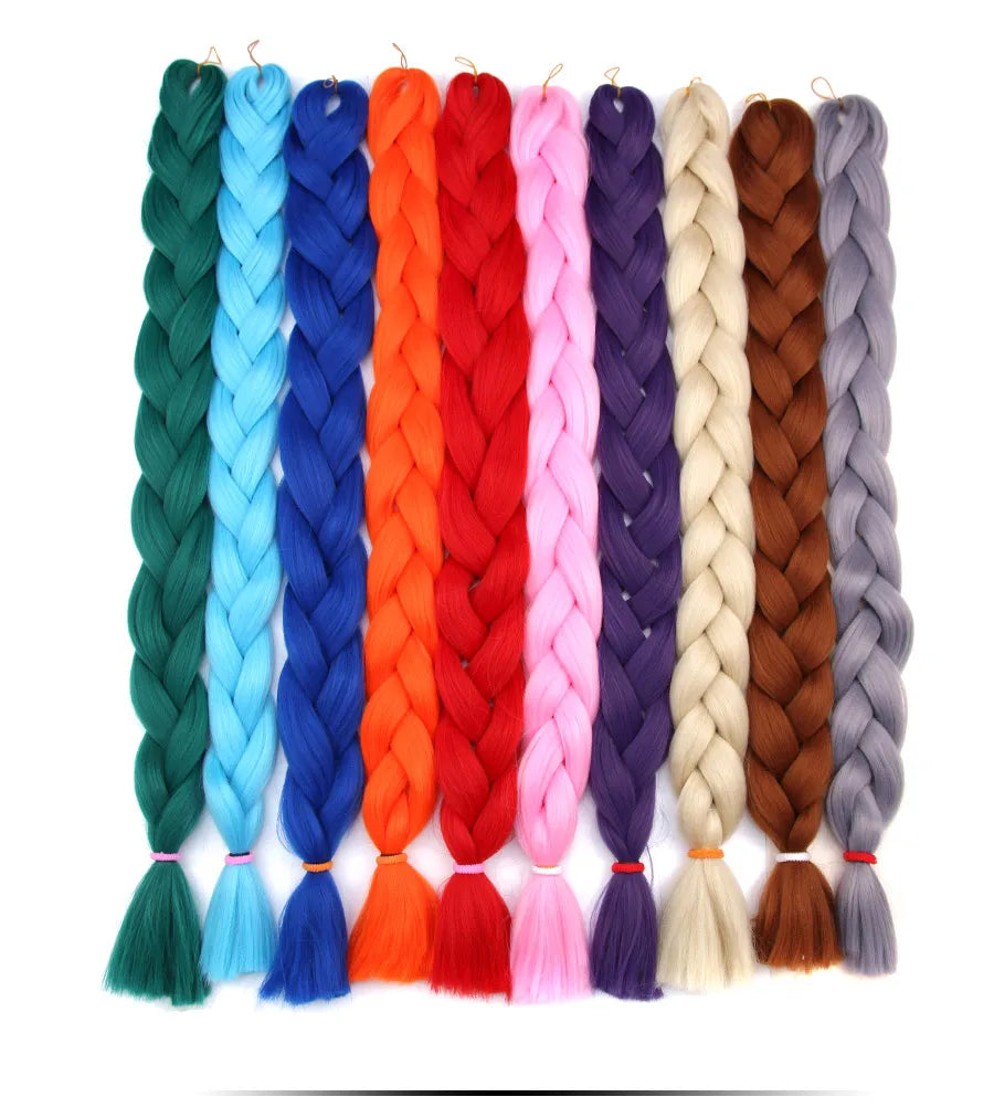 Super Long 165G 200cm Hair Synthetic Jumbo Braiding Hair Extension Heat Resistant Fiber African Ombre Jumbo Braid Hair Women