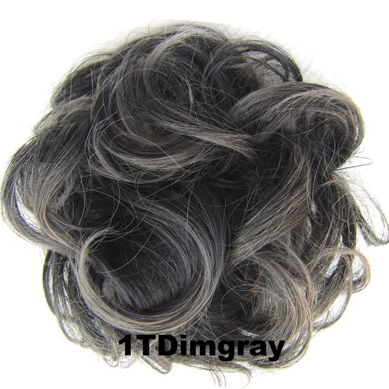 Jeedou Messy Bun Chignon Donut Hair Pad Elastic Hair Rope Rubber Band Synthetic Hairpiece Hair Accessories for Women