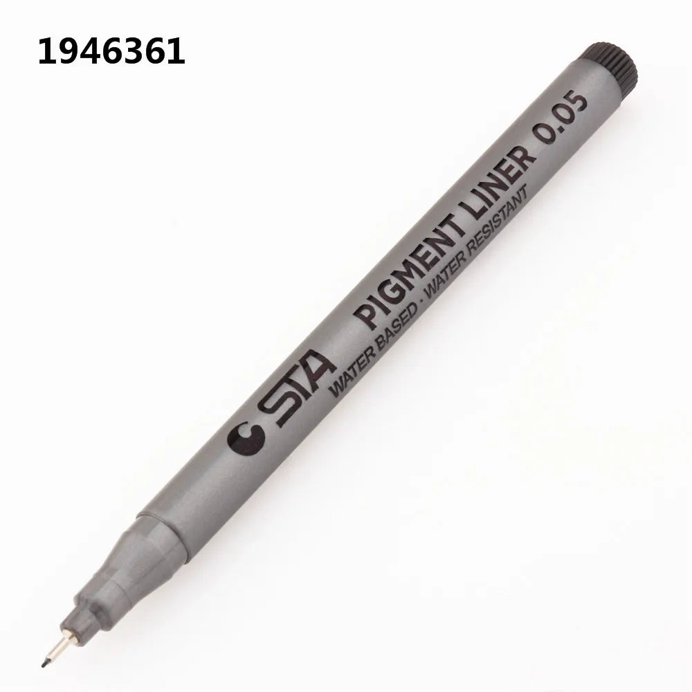 Waterproof STA Art Markers brush pen office student School Painting Line Drawing Black fine sketch Pens art supplies