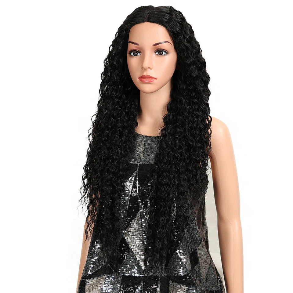 Magic Synthetic Lace Wig Wave Wigs Omber Blonde Wig High Temperature Fiber Curly Hair Wigs For Women Cosplay Lace Front Wig