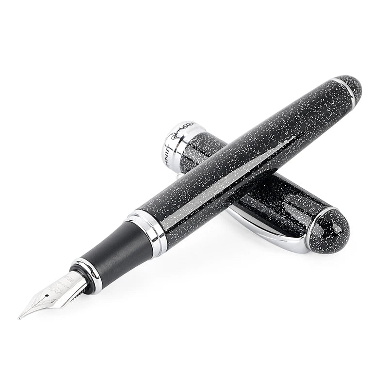 Luxury Brand Jinhao X750 Silver Stainless Steel Fountain Pen Medium 18KGP Nib School Office Supply Ink Pens Gift Stationery