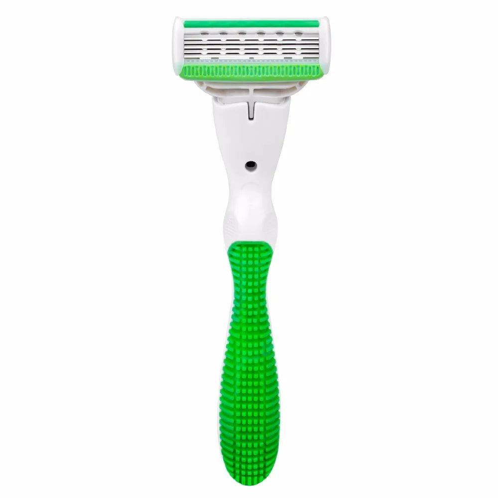 QShave Green Series Blade Lady Personalized Shaving Razor X5 USA Blade Women Razor Blade, 4 / 8 /16 Cartridges