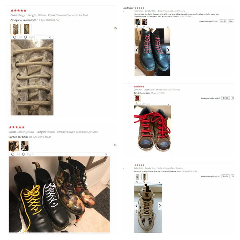 1Pair Round Solid Shoelaces Top Quality Polyester Shoes Lace Solid Classic Round Shoelace Sneakers Boots Shoes String YD-1