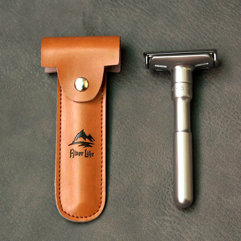 Safety Razor Straight razor For Men Adjustable Close Shaving Classic Double Edge Razor Blades knife replacement shaving set