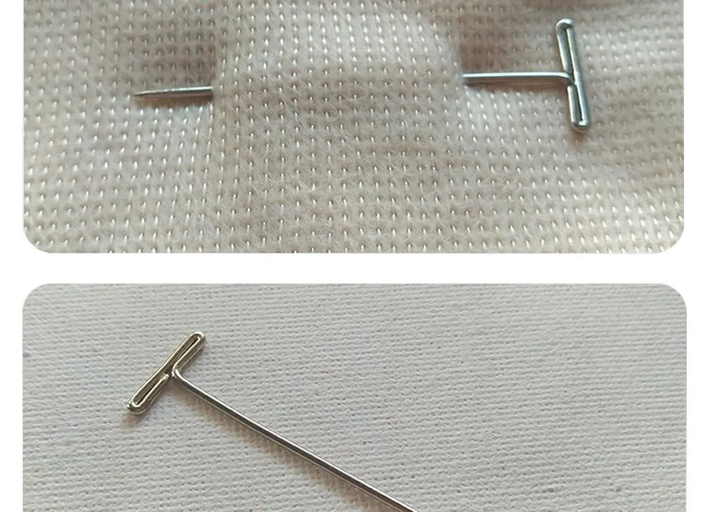 50 Pieces Wig T Pins for Holding Wigs Silver 32mm Long T-pins Styling Tools For Wig Display OLD STREET