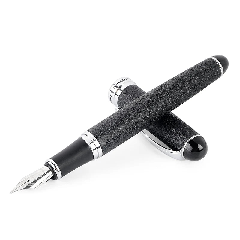 Luxury Brand Jinhao X750 Silver Stainless Steel Fountain Pen Medium 18KGP Nib School Office Supply Ink Pens Gift Stationery