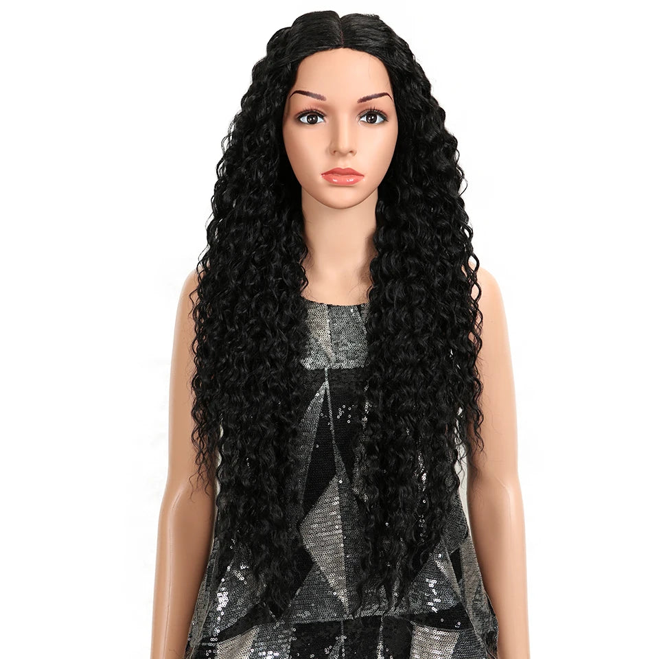 Magic Synthetic Lace Wig Wave Wigs Omber Blonde Wig High Temperature Fiber Curly Hair Wigs For Women Cosplay Lace Front Wig