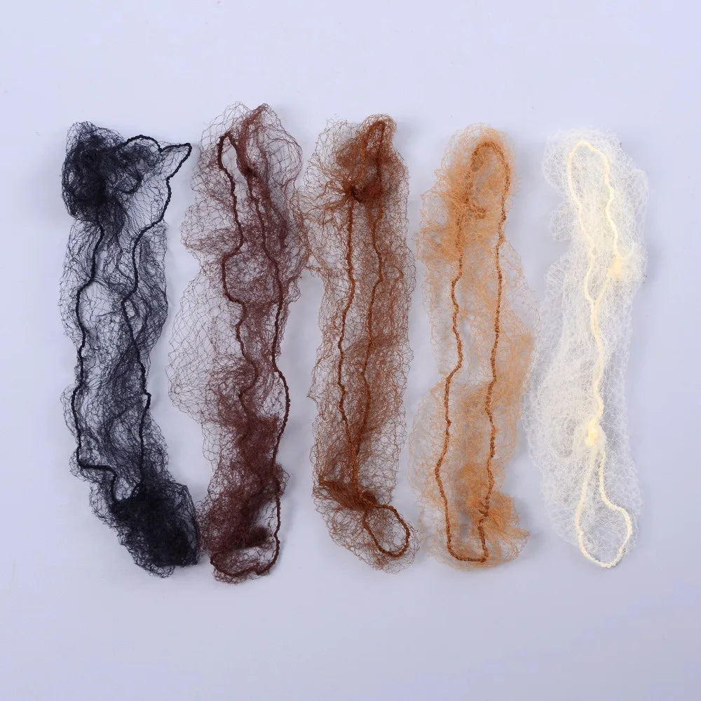 100Pcs Nylon Hair Net Star Dance Recital Buns / Hair Extension Weaving Cap Hairnets