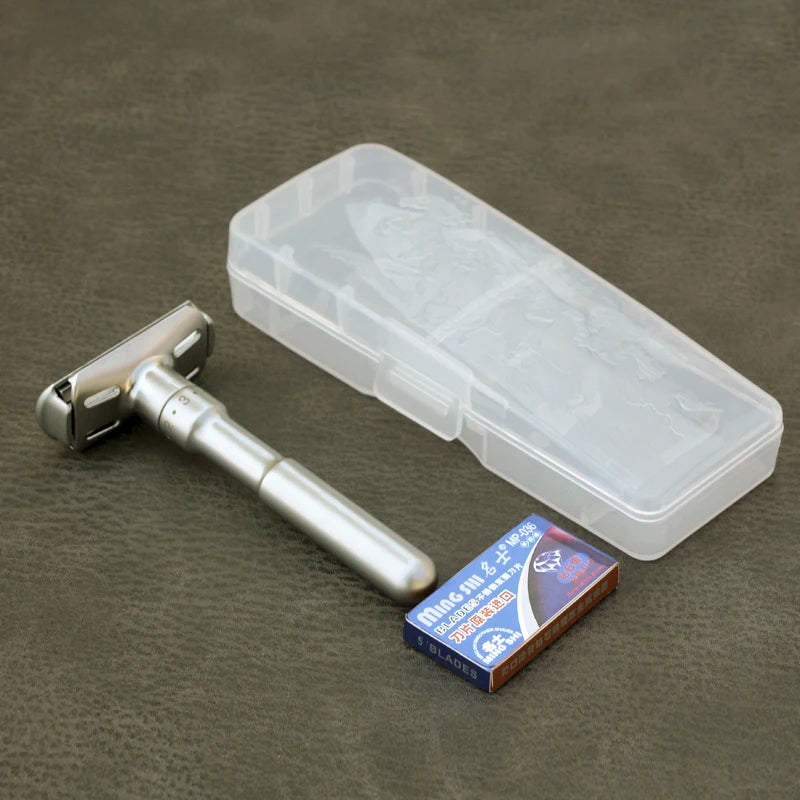 Safety Razor Straight razor For Men Adjustable Close Shaving Classic Double Edge Razor Blades knife replacement shaving set