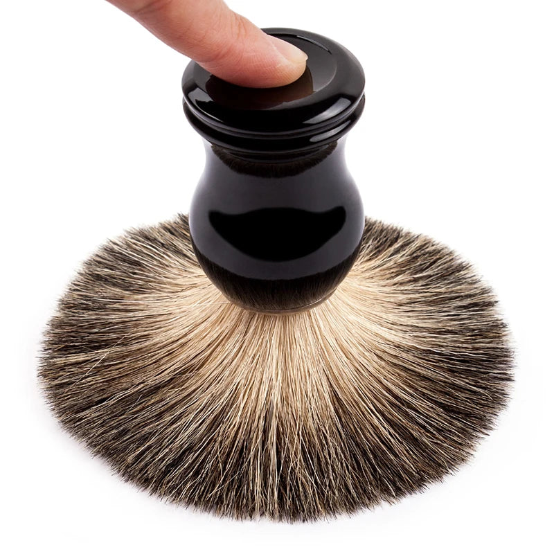 Qshave Man Pure Badger Hair Shaving Brush 100% Original for Razor Edge Safety Straight Classic Safety Razor 11.5cm x 5.2cm