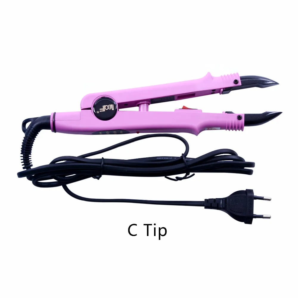 1pc JR-611 A/B/C tip Constant Heat Iron Hair Connectors Hair Extensions Tools Fusion Iron Wand Iron Melting Tool+EU outlet