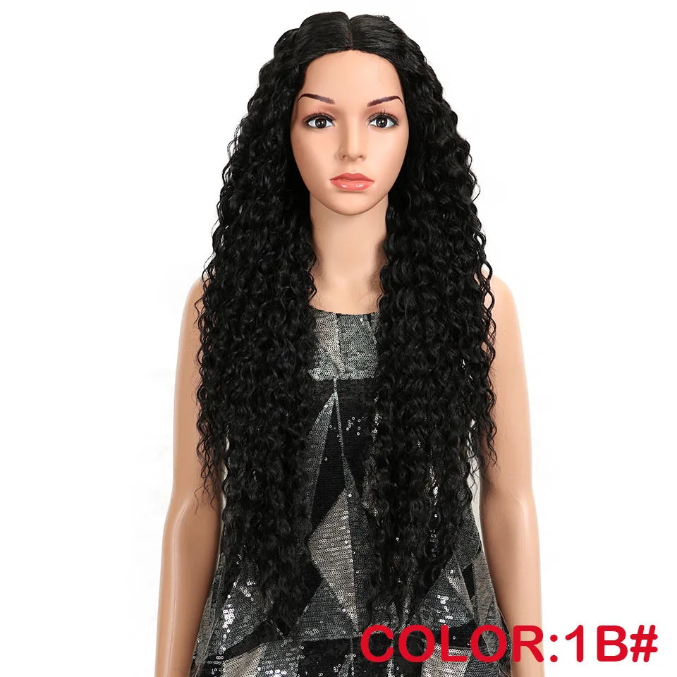 Magic Synthetic Lace Wig Wave Wigs Omber Blonde Wig High Temperature Fiber Curly Hair Wigs For Women Cosplay Lace Front Wig