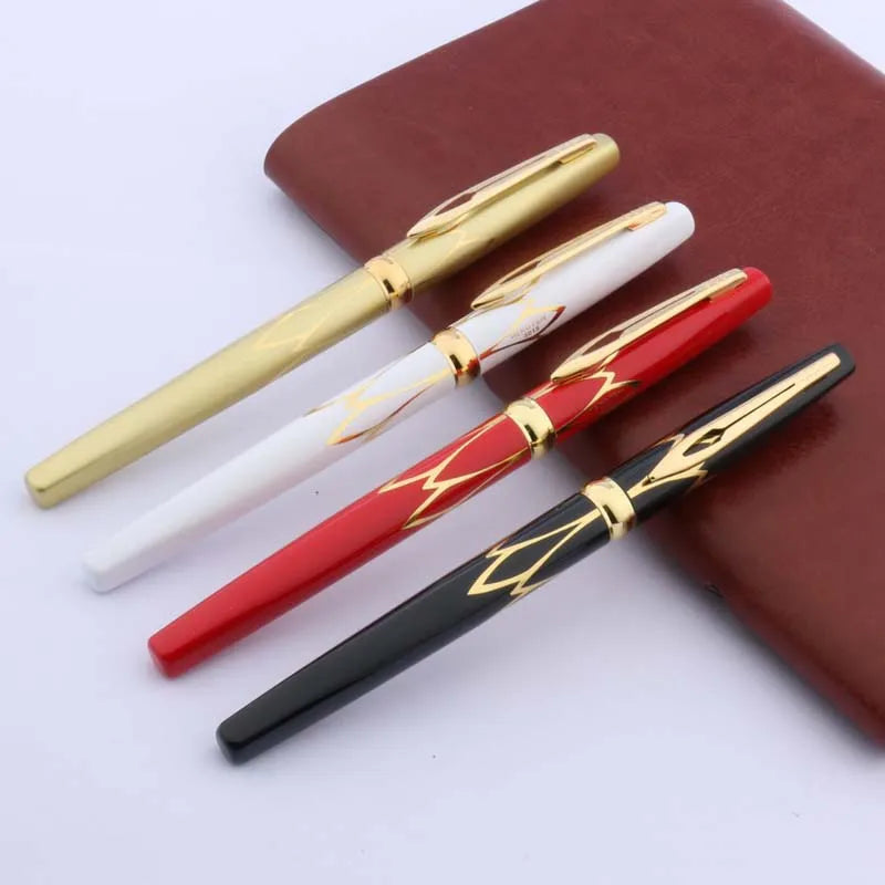 HERO Classic GOLDEN and black red Trim F Nib Fountain Pen School Student Office Gifts Stationery