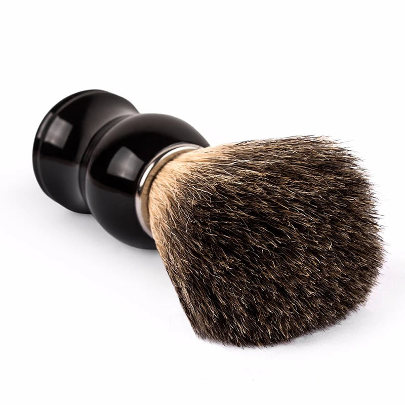 Qshave Man Pure Badger Hair Shaving Brush 100% Original for Razor Edge Safety Straight Classic Safety Razor 11.5cm x 5.2cm