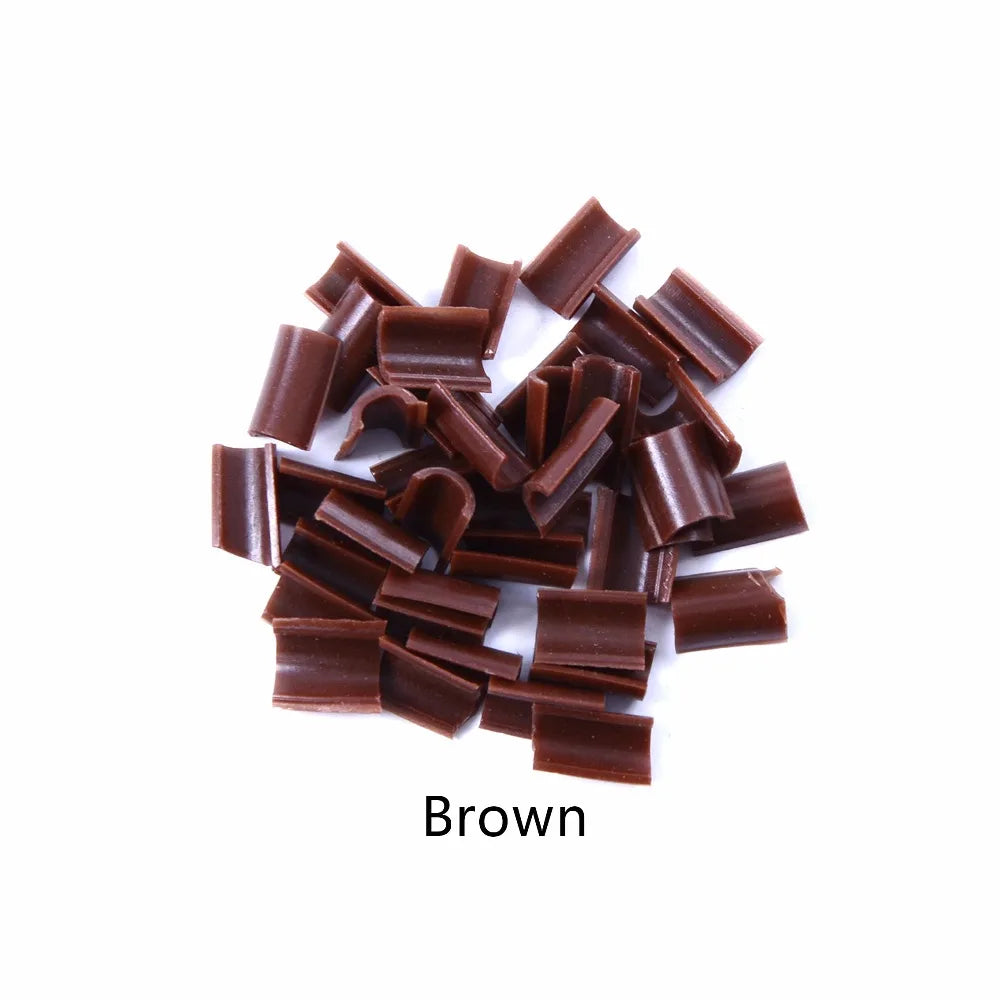 100pcs Keratin glue for Hair Nail Tip Keratin U-Shaped Fusion Chips Glue Nail Tip Keratin Nail Tip for hair extension
