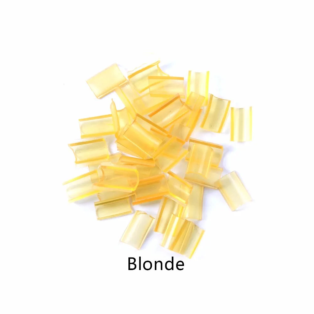 100pcs Keratin glue for Hair Nail Tip Keratin U-Shaped Fusion Chips Glue Nail Tip Keratin Nail Tip for hair extension