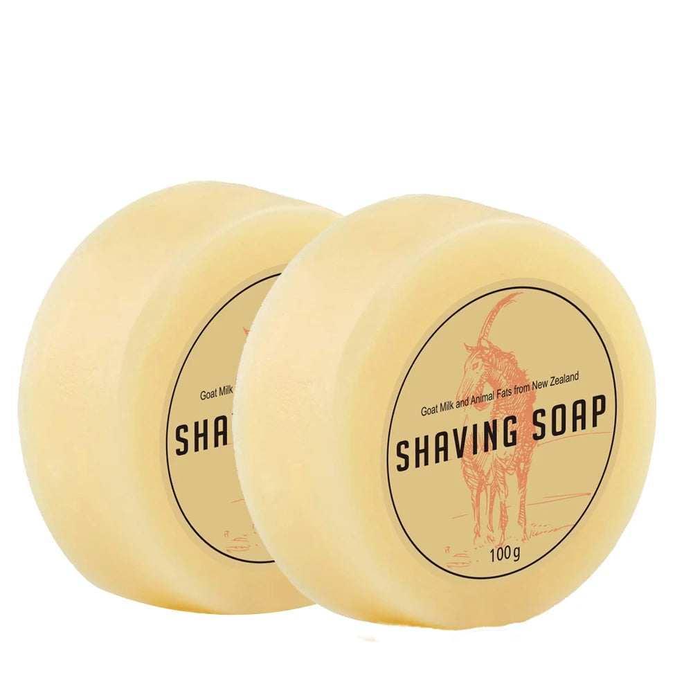 100g Goat Milk Men Beard Shaving Soap Cream Foaming Lather for Men Razor Barber Salon Traditional Man Wet Shaving Tool 3.5OZ