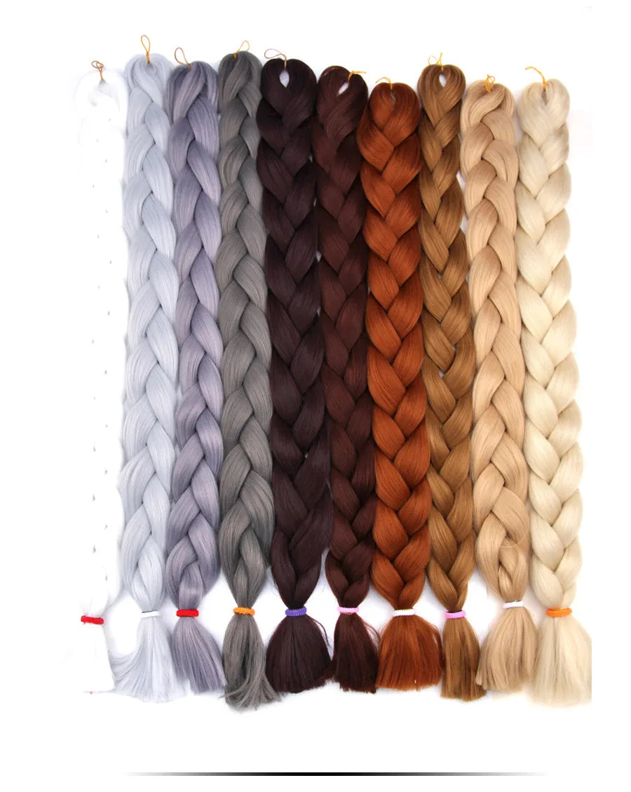 Super Long 165G 200cm Hair Synthetic Jumbo Braiding Hair Extension Heat Resistant Fiber African Ombre Jumbo Braid Hair Women
