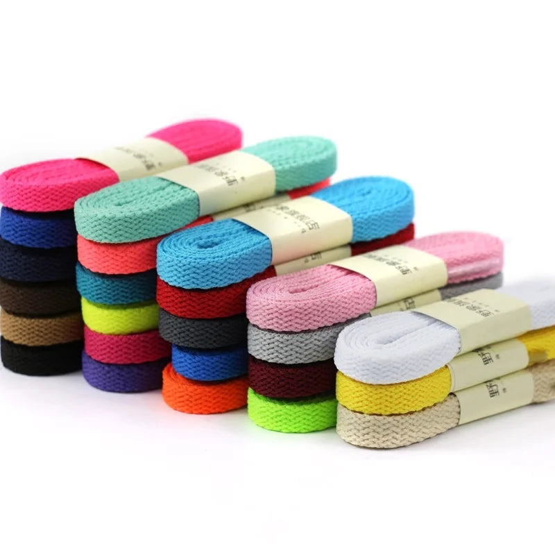 1 pair thicken classic shoelaces for sneakers shoe laces solid flat shoelace casual sports laces shoes strings 100/120/140/160cm