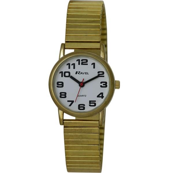 Ravel Ladies Gilt Expander Strap Watch R0208.01.2s