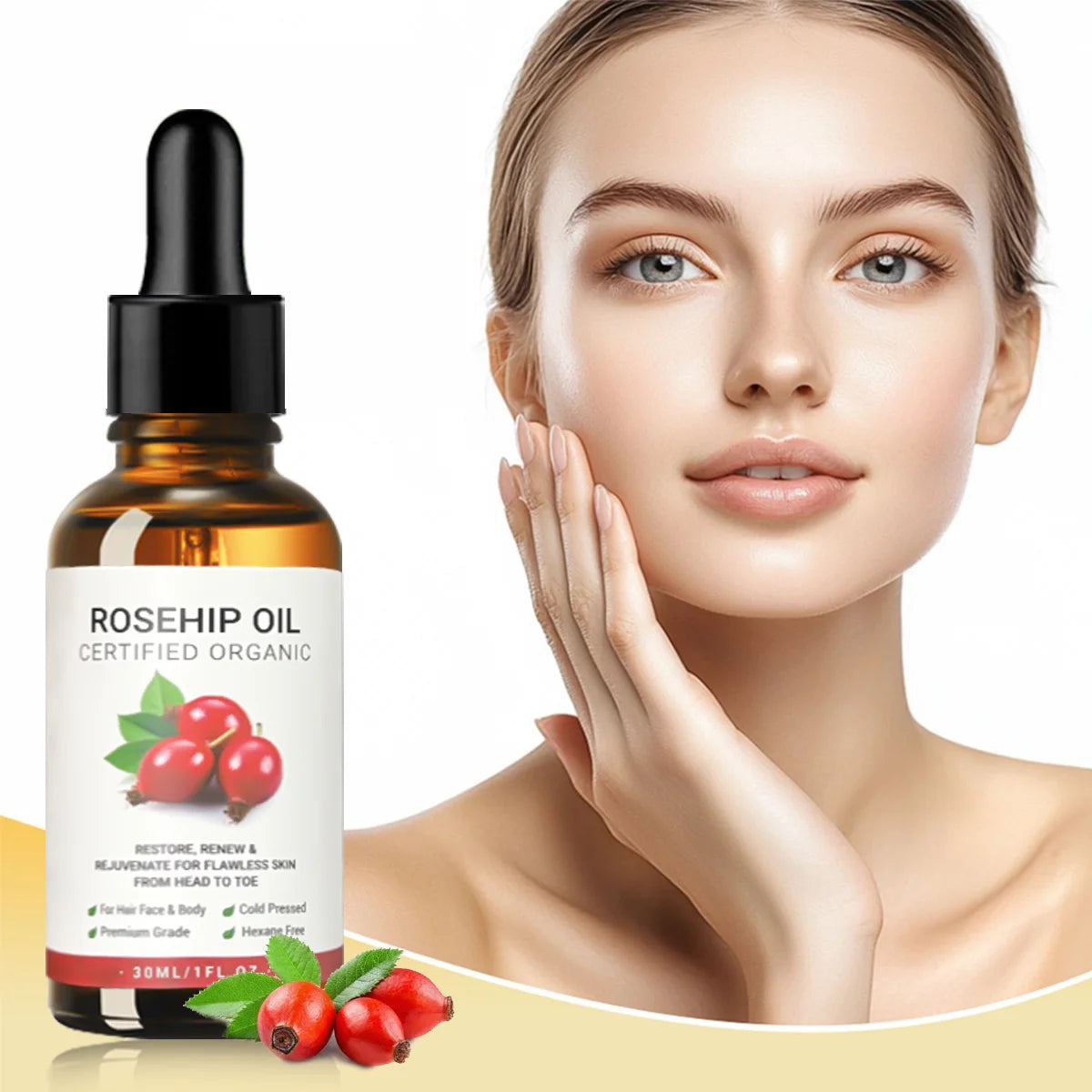 Rose facial essential oil, body care, moisturizing, softening, hair care, massage essential oil