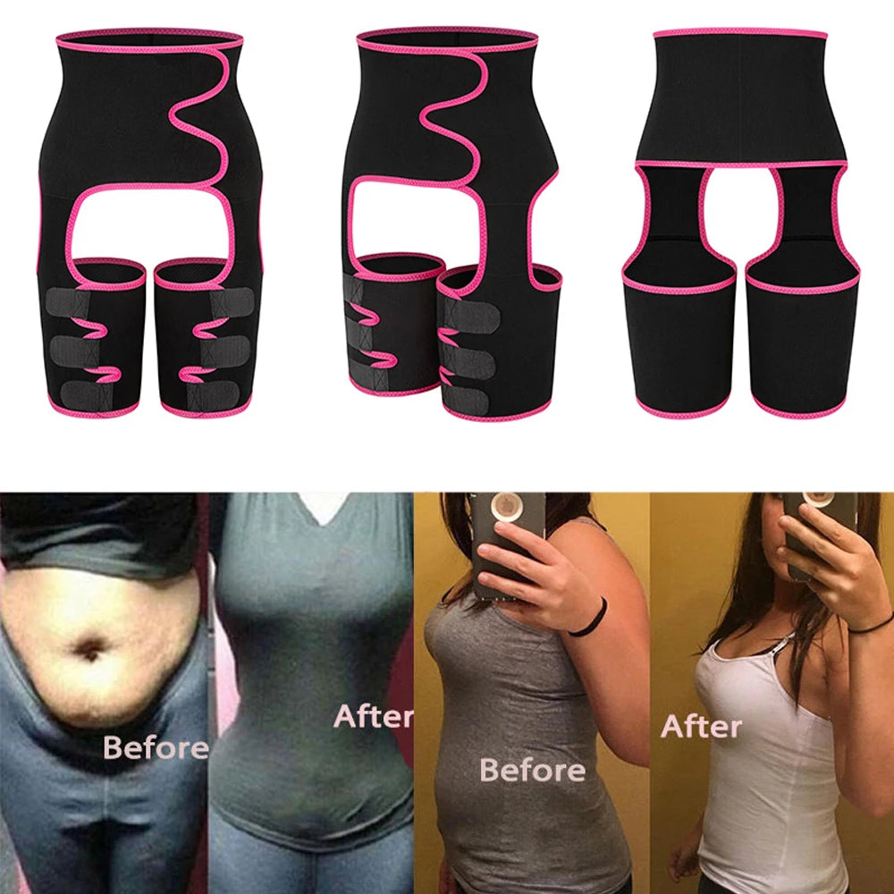 Waist Trainer for Women,3 In 1 Waist Thigh Trimmer and Weight Loss for Workout,Body Shaper Weight Loss Butt Lifter Waist Trainer