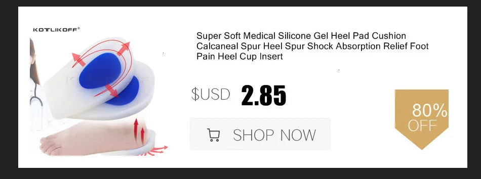 Silicon Gel Insoles Foot Care For Plantar Fasciitis Heel Spur Running Sport Insoles Shock Absorption Pads Arch Orthopedic Insole