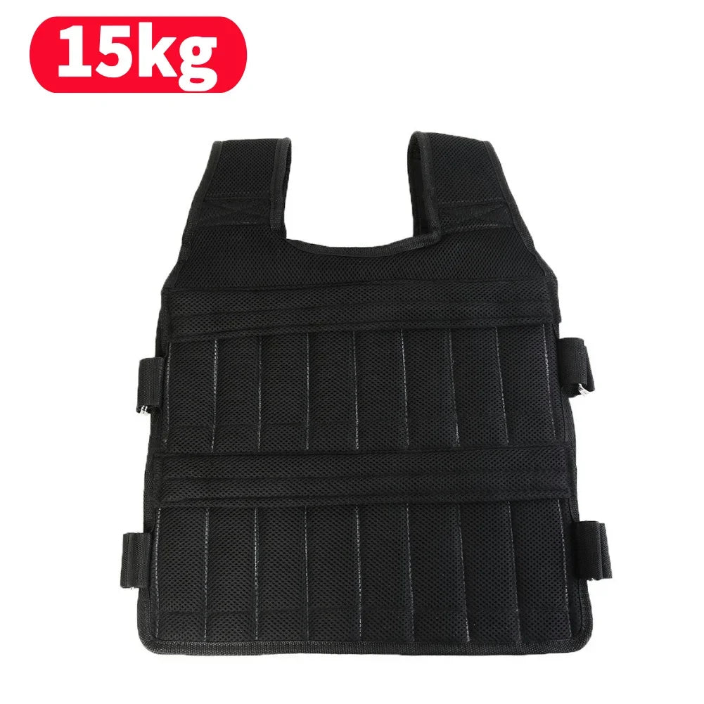 3/15/35kg Weight Vest Adjustable Workout Weight Jacket Weighted Exercise Vest for Boxing Training Workout Running Fitness