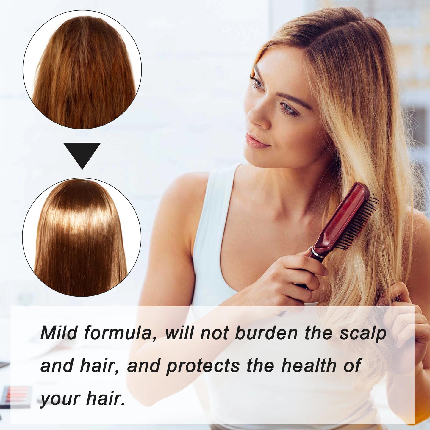 Keratin Hair Straightening Cream Hair Repair Conditioner Reduce Frizzy and Dry Hair Care Set Hair Salon Protein Correction Cream