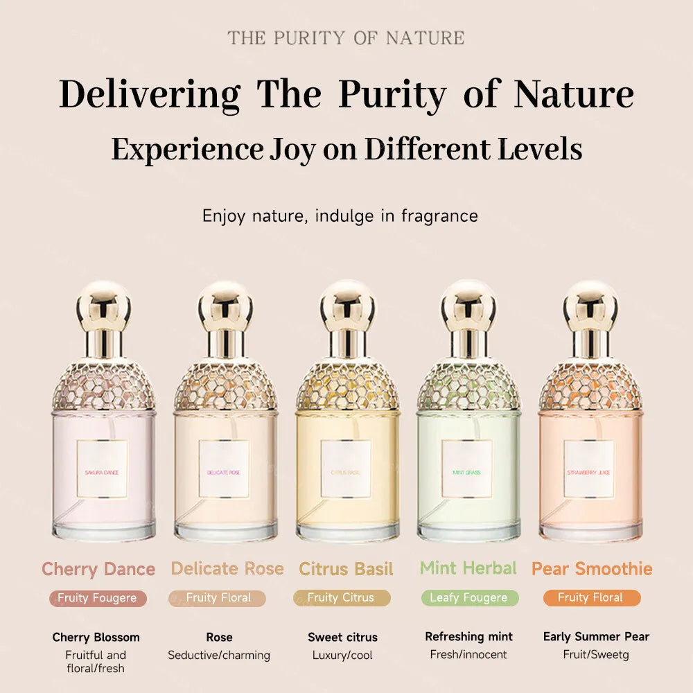 100Ml Brand Perfume Natural Fresh Women Perfumes Spray Lasting Floral Fruity Scent Fragrance Attractive Pheromone Daily Cologne