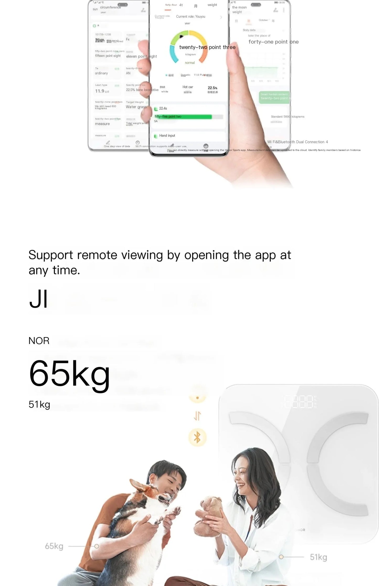 HONOR Intelligent body fat scale 3 electronic scale body fat scale body fat is called household weight loss precision body fat w