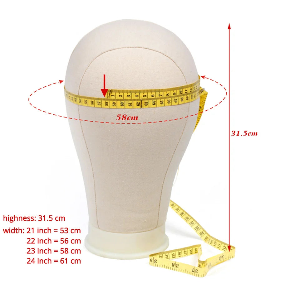 Alileader Training Mannequin Head Canvas Block Head Display Styling Mannequin Manikin Head Wig Stand Free Get T Needle Holder