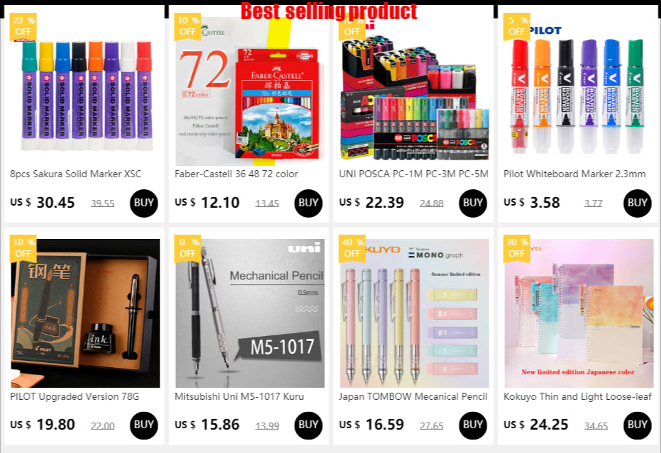 Japan Uni Nano Dia Color 0.5-202NDC Colored Mechanical Pencil Leads Refills 0.5mm Writing Supplies 202NDC Stationery