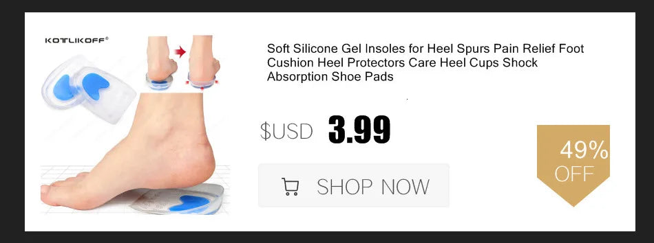 Silicon Gel Insoles Foot Care For Plantar Fasciitis Heel Spur Running Sport Insoles Shock Absorption Pads Arch Orthopedic Insole