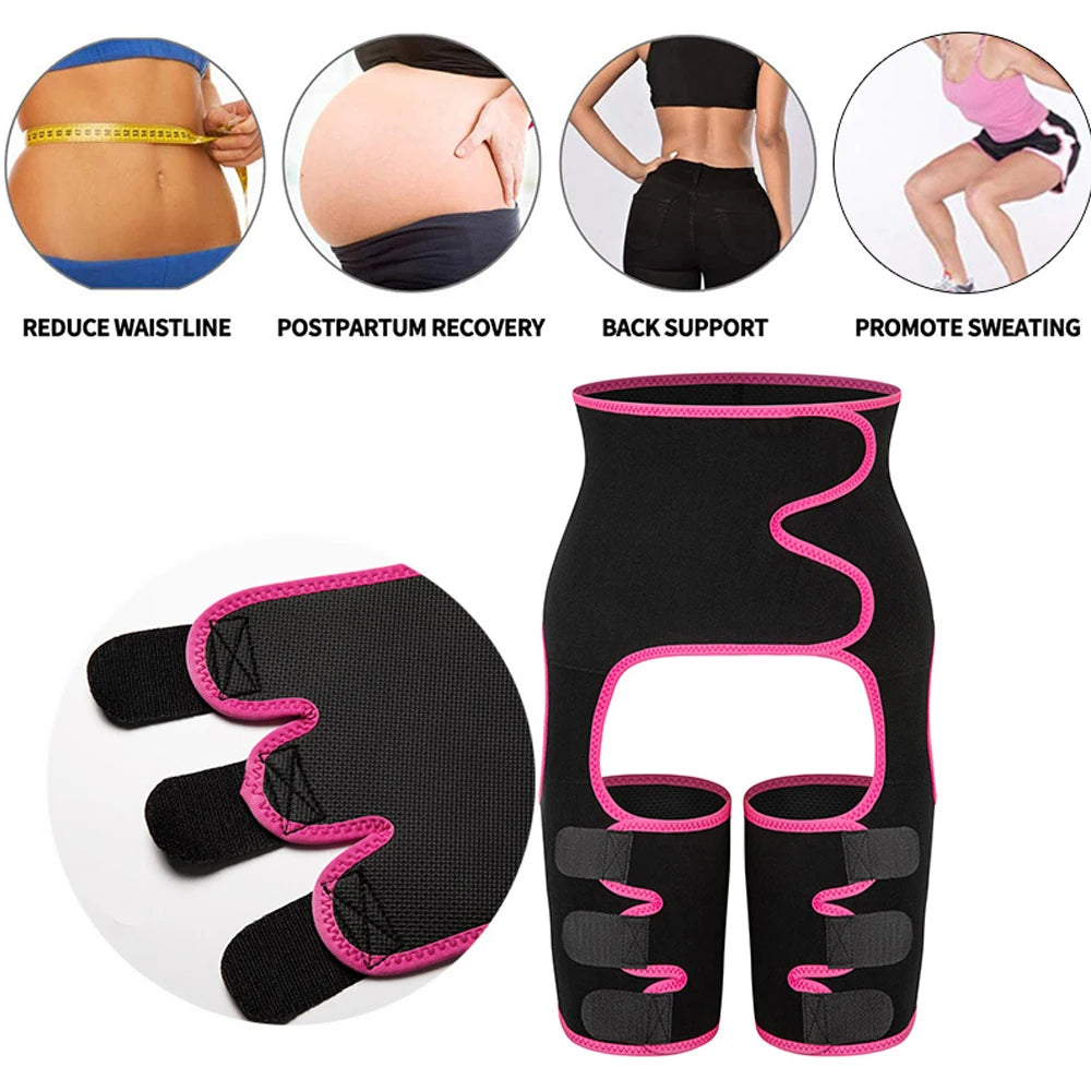 Waist Trainer for Women,3 In 1 Waist Thigh Trimmer and Weight Loss for Workout,Body Shaper Weight Loss Butt Lifter Waist Trainer