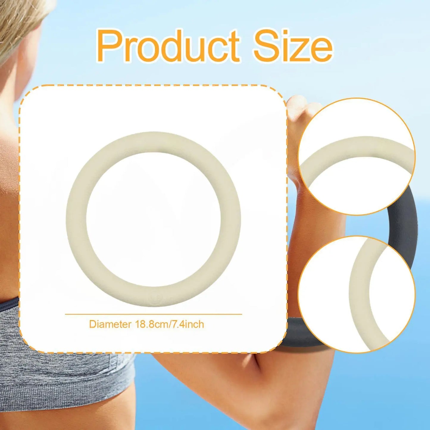 Weight Ring for Indoor and Outdoor Workout Equipment Kettlebell Weighted Circle 5lb for Yoga Exercise Pilates Strength Training