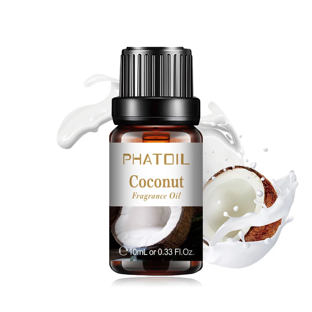 PHATOIL 10ml Strawberry Fragrance Oil Fruit Perfume Making Coconut Tangerine Mango Passion Fruit Watermelon Lemon Fig Aroma Oil