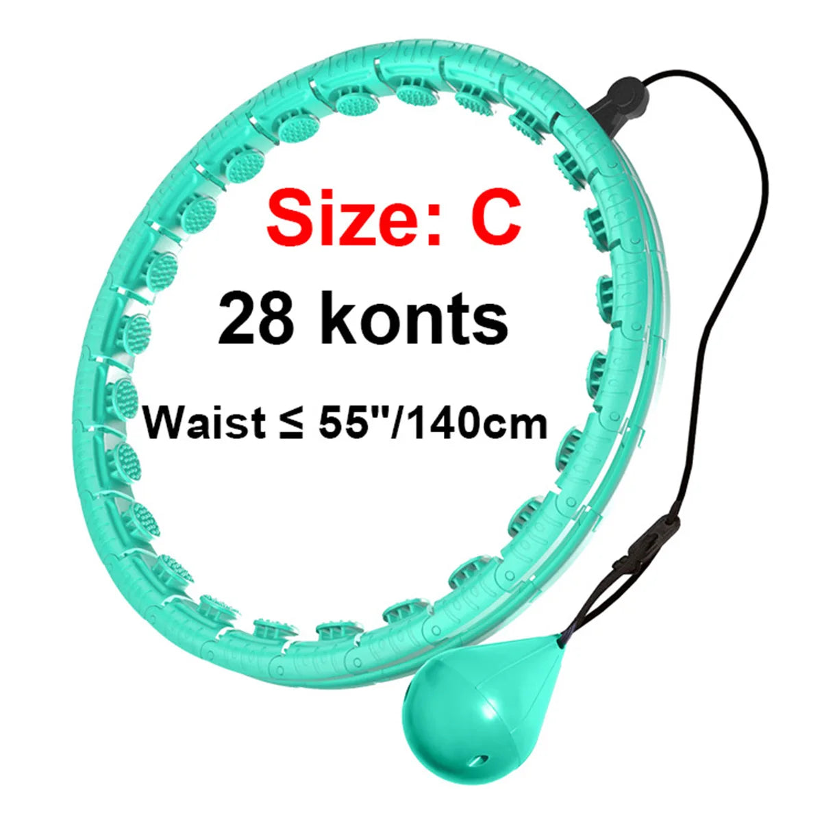 Weighted Massage Fitness Circle Hoops Weight Loss Detachable Links ,Exercise Weight Loss Sport Hoop